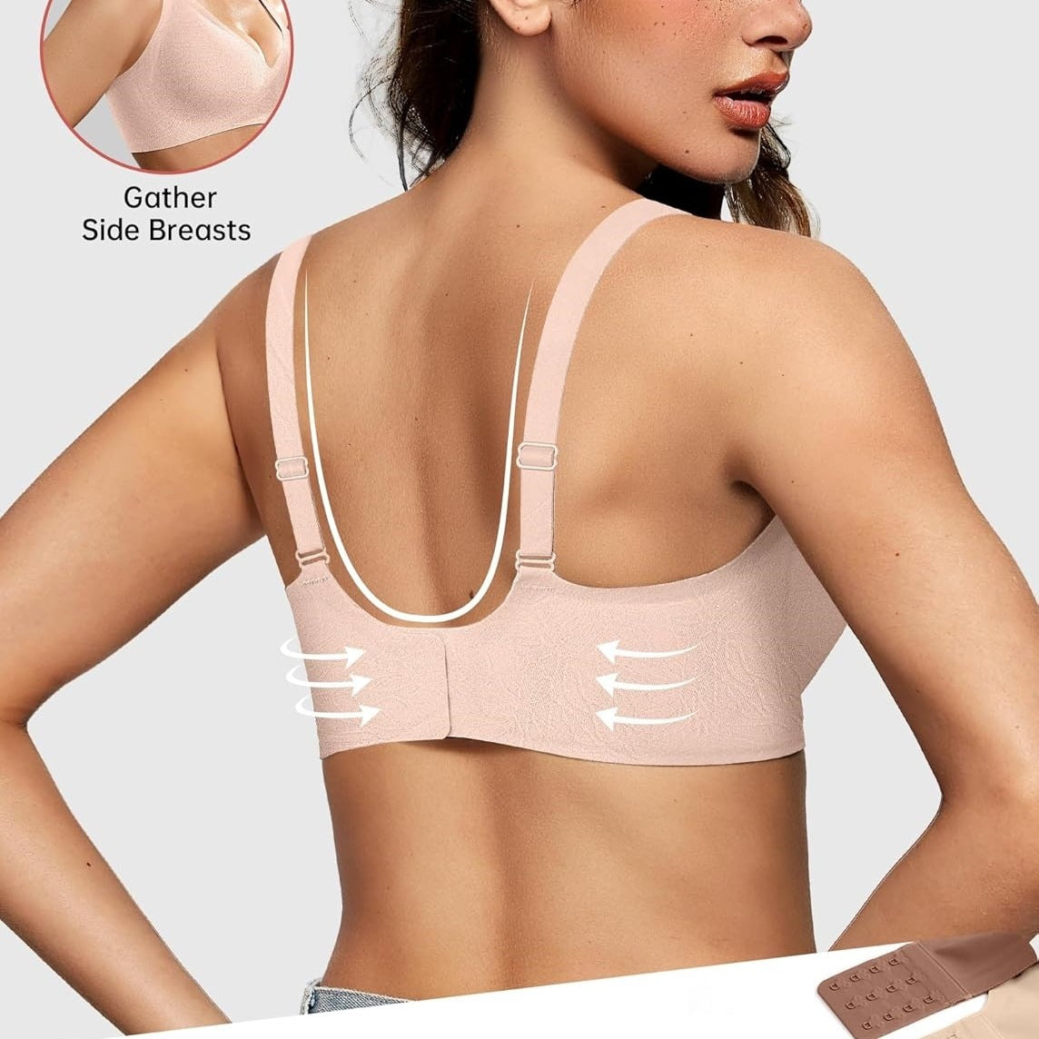 ContourSupport™ Deep-V seamless wireless Push-up Bra