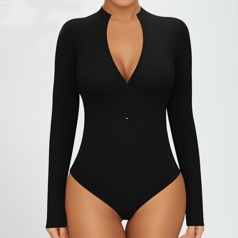 Contour™ Deep V Neckline Sexy Bodysuit Top