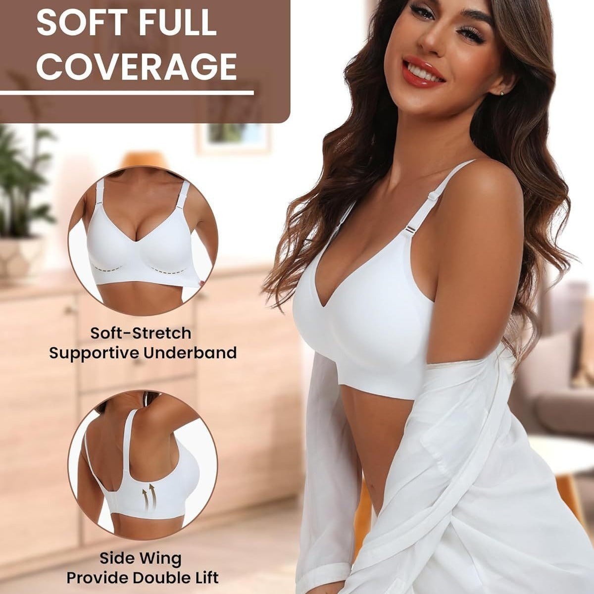 ContourSupport™ Wireless Full-Coverage Bra with Lightweight Moulded Cups