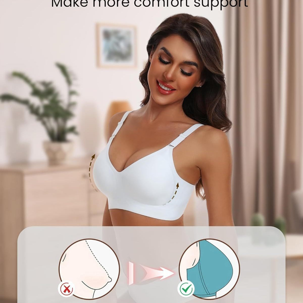 ContourSupport™ Wireless Full-Coverage Bra with Lightweight Moulded Cups
